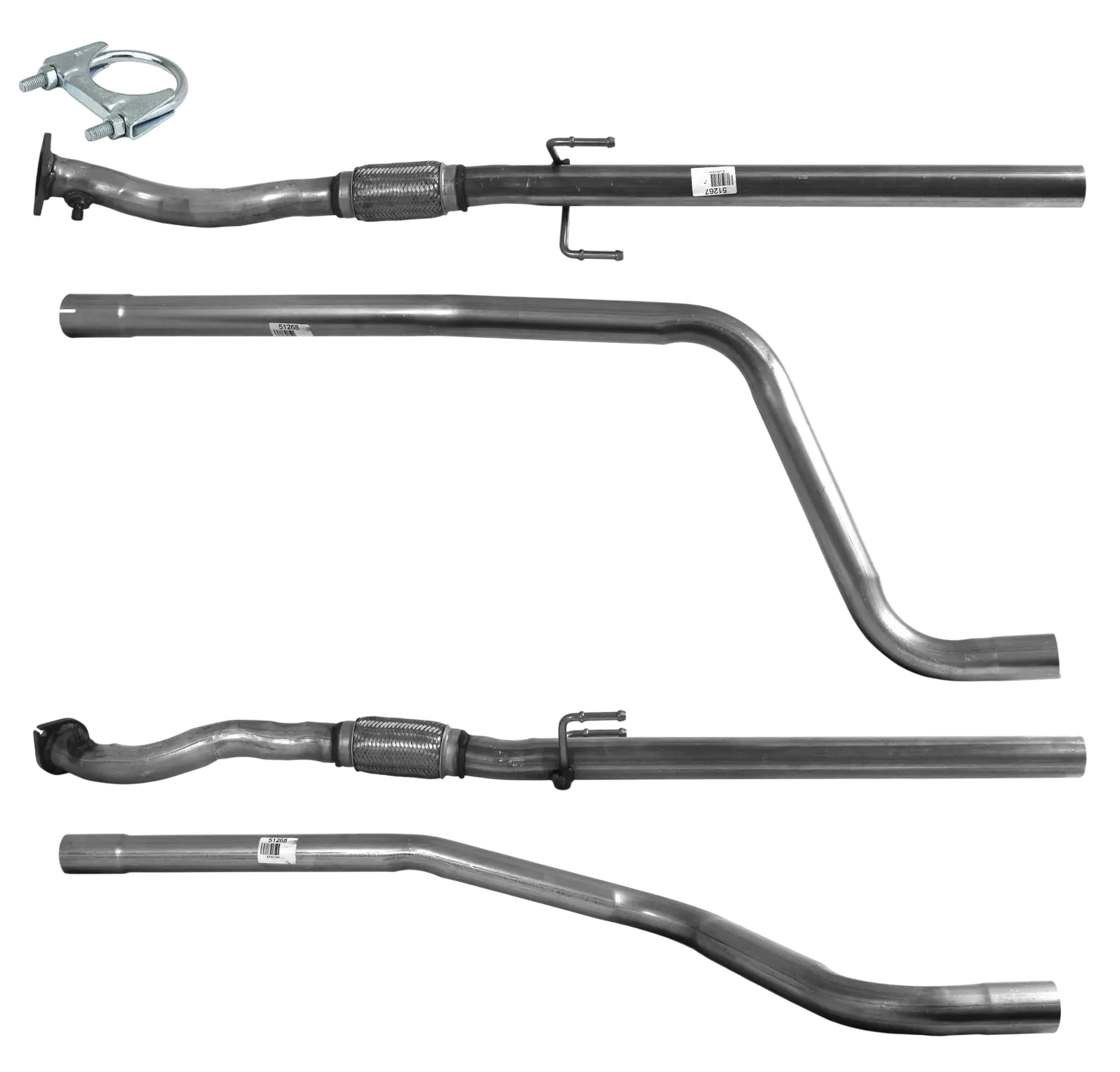 Auspuffrohr Abgasrohr Flexrohr Hosenrohr Abgaskrümmer Rohr bis EURO 5 E-Prüfzeichen für FIAT 500 l 1.6L MJTD 199B5 Motor u.a. BM CATALYSTS