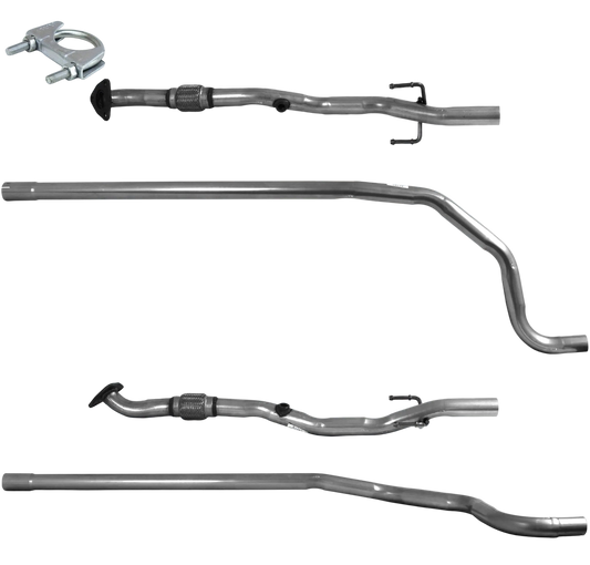 Auspuffrohr Abgasrohr Flexrohr Hosenrohr Abgaskrümmer Rohr bis EURO 5 E-Prüfzeichen für OPEL CORSA D 1.2L 16-V-A12XER-Motor u.a. BM CATALYSTS