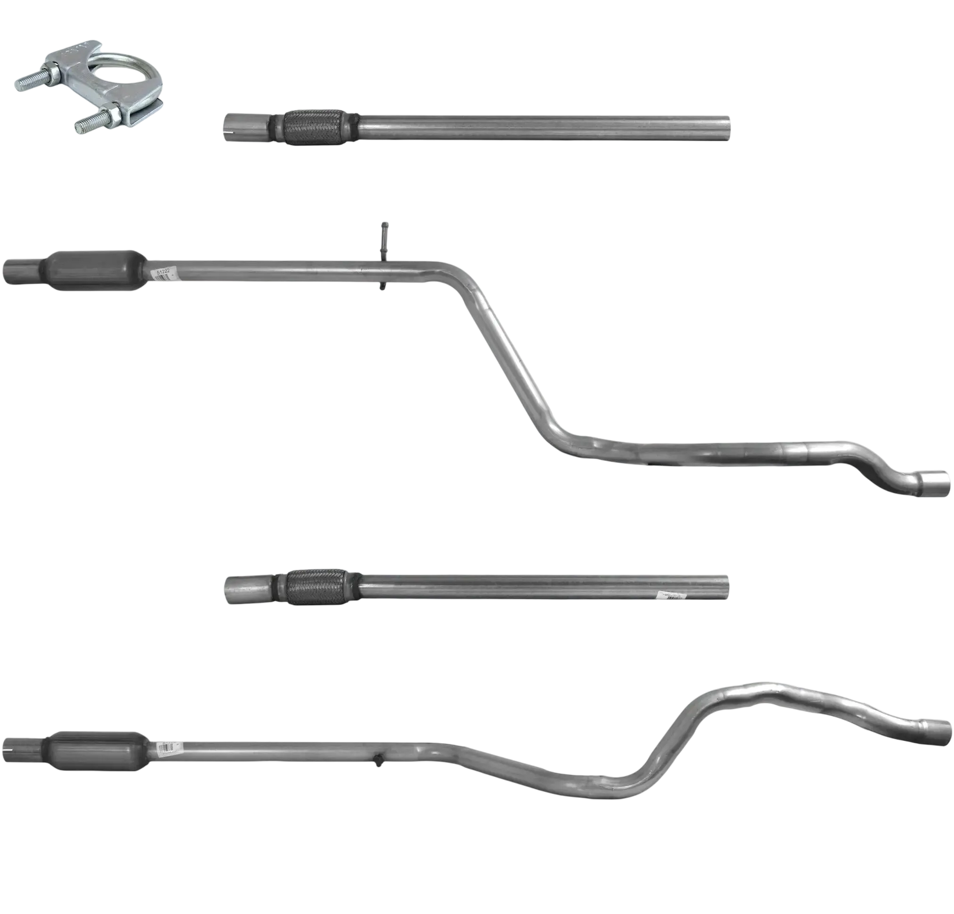 Auspuffrohr Abgasrohr Flexrohr Hosenrohr Abgaskrümmer Rohr bis EURO 6 E-Prüfzeichen für FIAT 500 1.2L 8-V-Motor 169A4; Euro 6 u.a. BM CATALYSTS