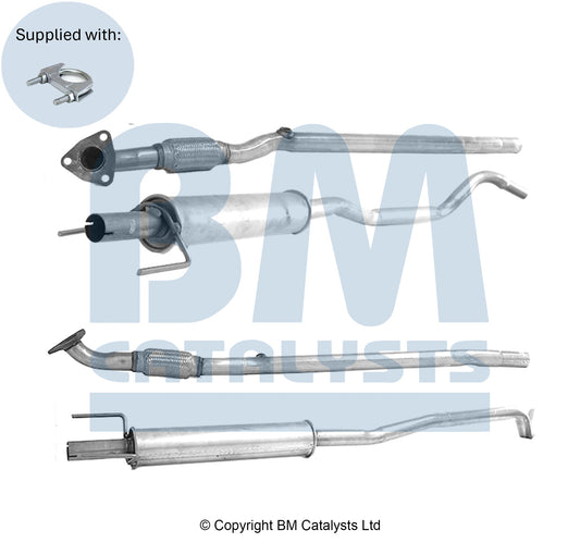 Auspuffrohr für OPEL CORSA C 13126158 - BM CATALYSTS