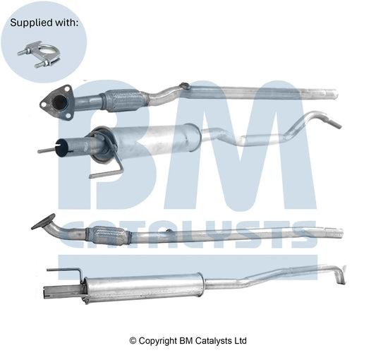 Auspuffrohr für VAUXHALL CORSA 13126158 - BM CATALYSTS