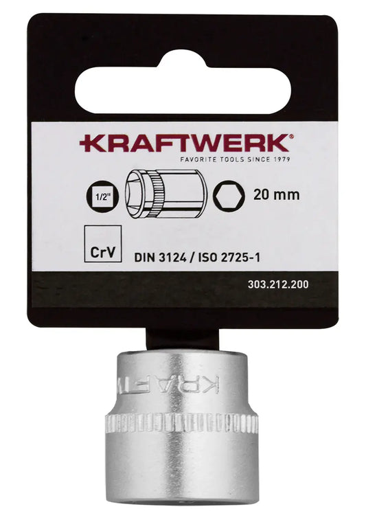BASIC LINE 1/2" STECKSCHLÜSSELEINSATZ 20 MM MIT HÄNGER KRAFTWERK BASIC LINE