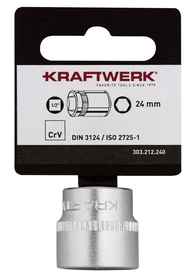 BASIC LINE 1/2" STECKSCHLÜSSELEINSATZ 24 MM MIT HÄNGER KRAFTWERK BASIC LINE
