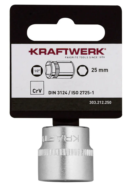 BASIC LINE 1/2" STECKSCHLÜSSELEINSATZ 25 MM MIT HÄNGER KRAFTWERK BASIC LINE