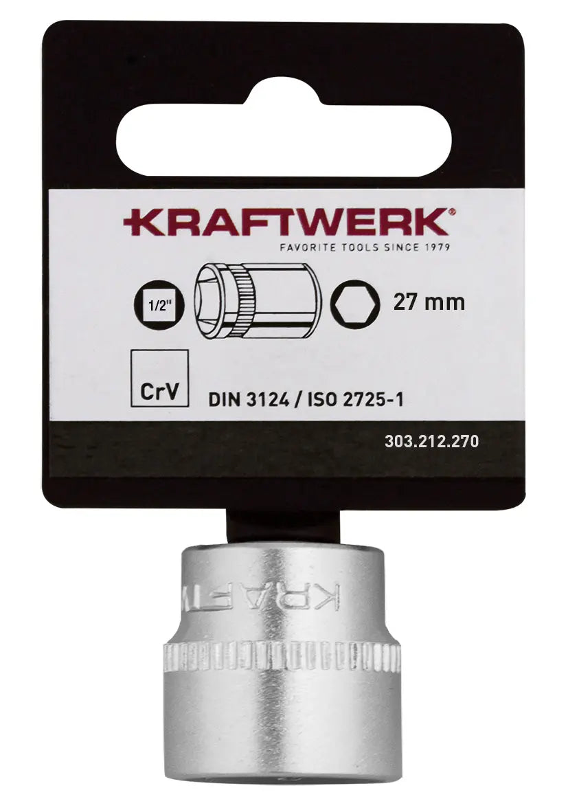 BASIC LINE 1/2" STECKSCHLÜSSELEINSATZ 27 MM MIT HÄNGER KRAFTWERK BASIC LINE