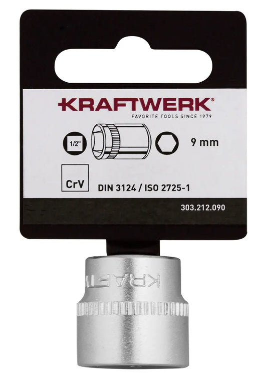 BASIC LINE 1/2" STECKSCHLÜSSELEINSATZ 9 MM MIT HÄNGER KRAFTWERK BASIC LINE