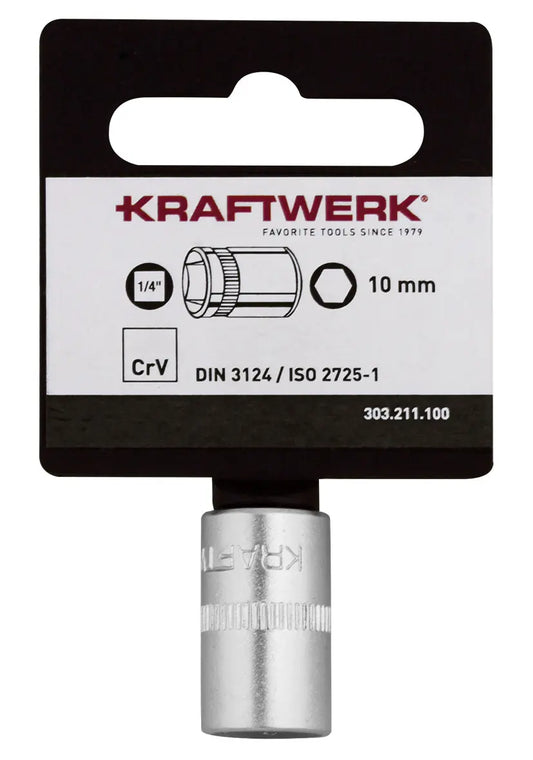 BASIC LINE 1/4" STECKSCHLÜSSELEINSATZ 10 MM MIT HÄNGER KRAFTWERK BASIC LINE