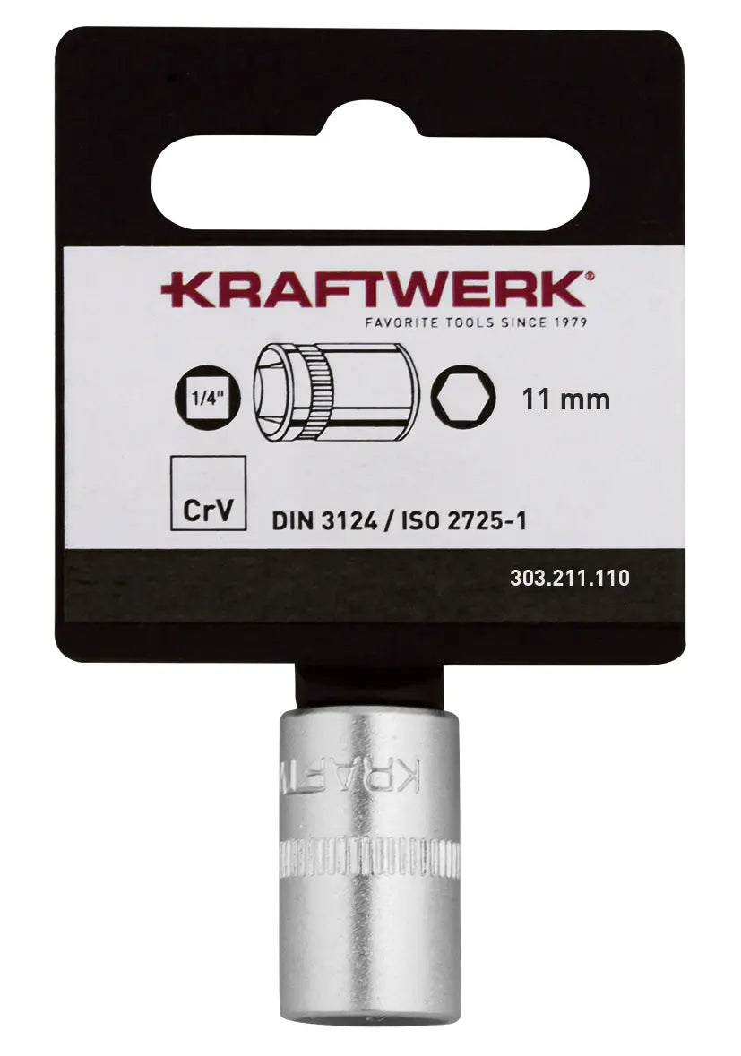 BASIC LINE 1/4" STECKSCHLÜSSELEINSATZ 11 MM MIT HÄNGER KRAFTWERK BASIC LINE