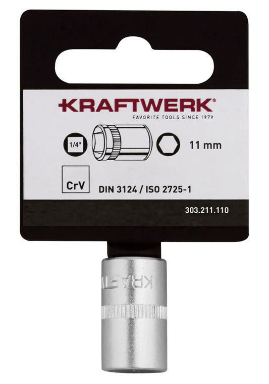 BASIC LINE 1/4" STECKSCHLÜSSELEINSATZ 11 MM MIT HÄNGER KRAFTWERK BASIC LINE