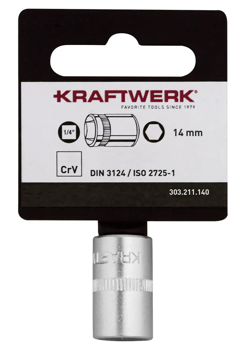 BASIC LINE 1/4" STECKSCHLÜSSELEINSATZ 14 MM MIT HÄNGER KRAFTWERK BASIC LINE