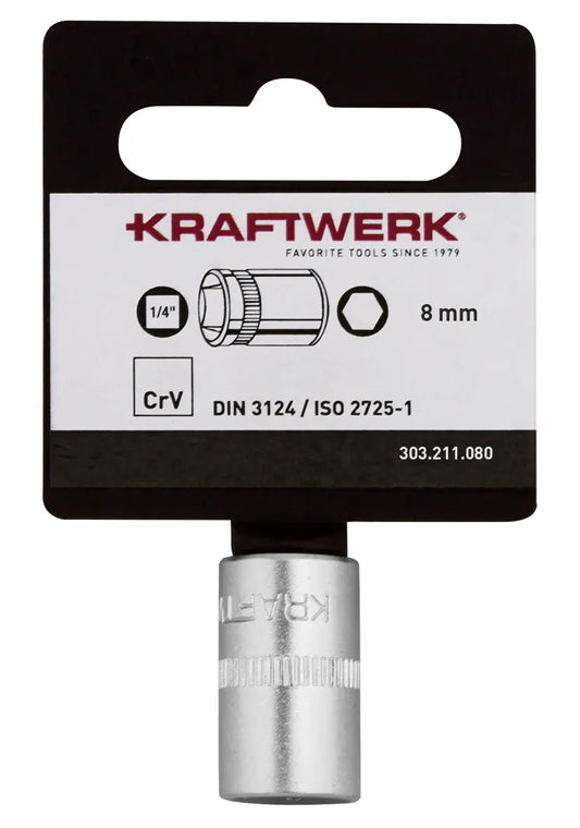 BASIC LINE 1/4" STECKSCHLÜSSELEINSATZ 8 MM MIT HÄNGER KRAFTWERK BASIC LINE