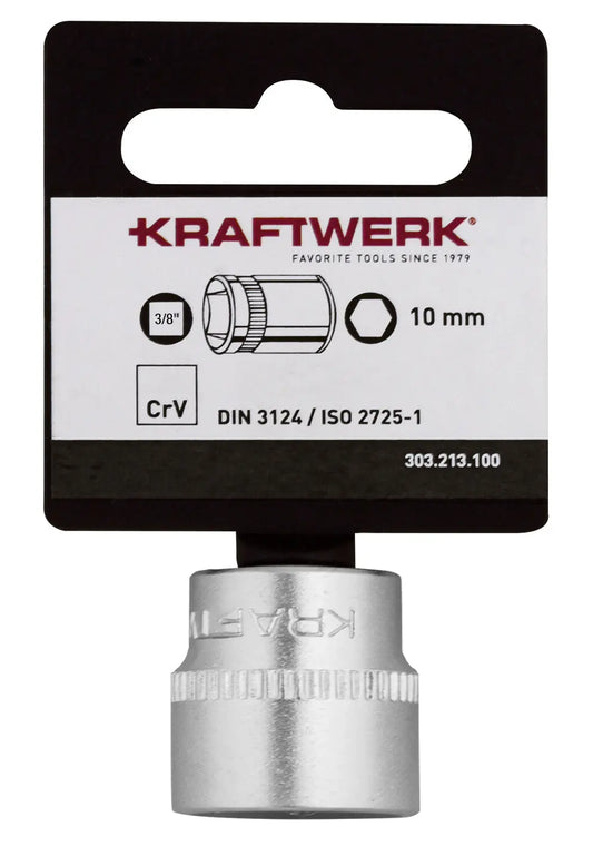 BASIC LINE 3/8" STECKSCHLÜSSELEINSATZ 10 MM MIT HÄNGER KRAFTWERK BASIC LINE