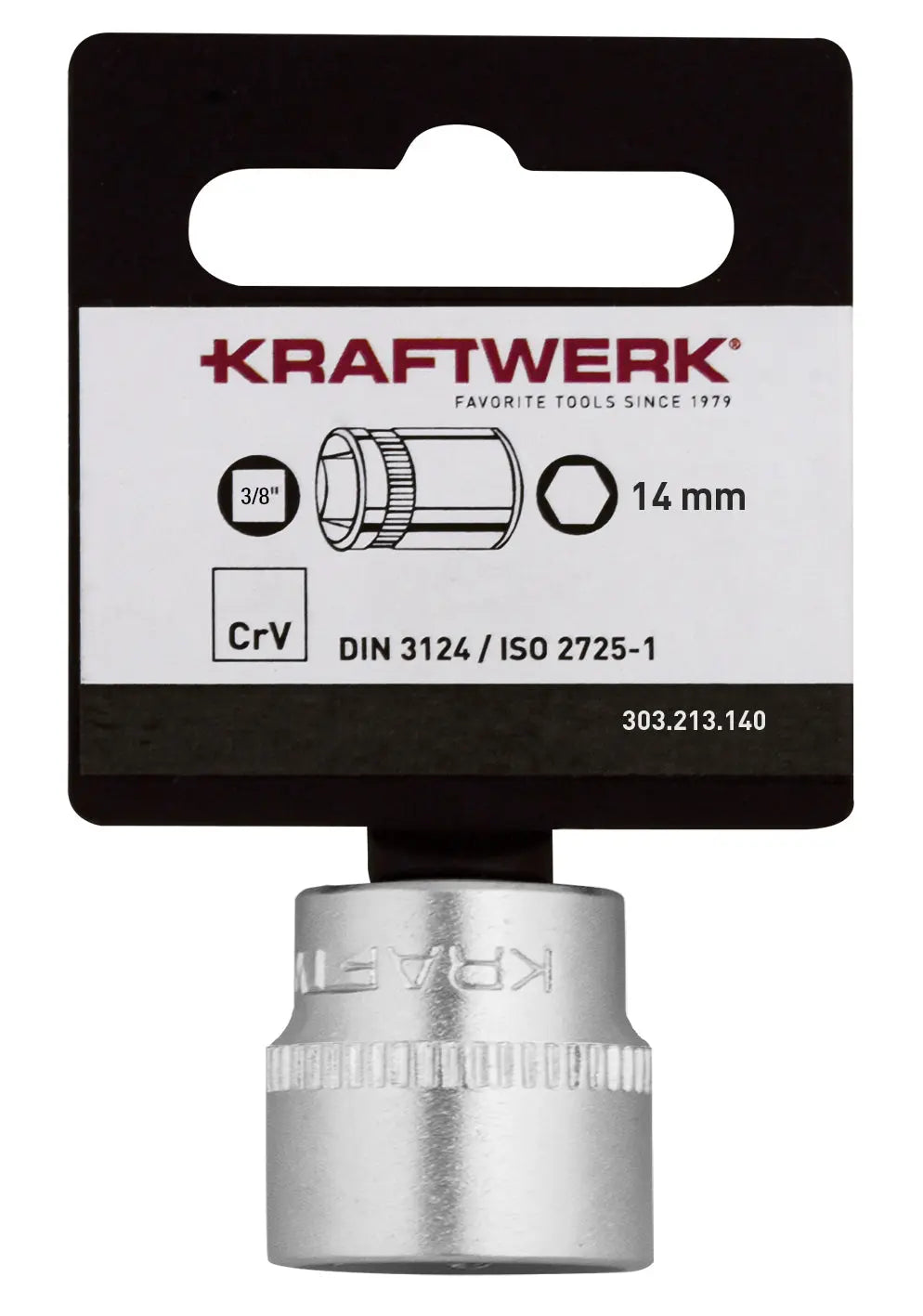 BASIC LINE 3/8" STECKSCHLÜSSELEINSATZ 14 MM MIT HÄNGER KRAFTWERK BASIC LINE