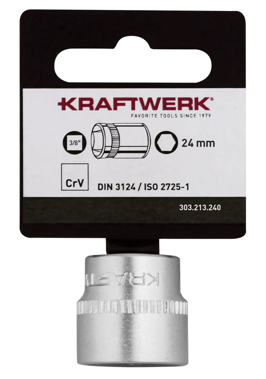 BASIC LINE 3/8" STECKSCHLÜSSELEINSATZ 24 MM MIT HÄNGER KRAFTWERK BASIC LINE