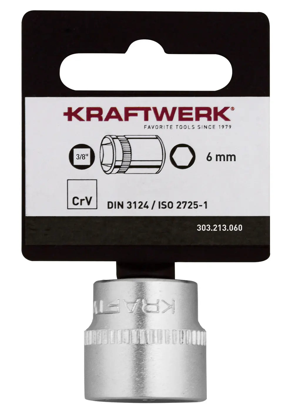 BASIC LINE 3/8" STECKSCHLÜSSELEINSATZ 6 MM MIT HÄNGER KRAFTWERK BASIC LINE