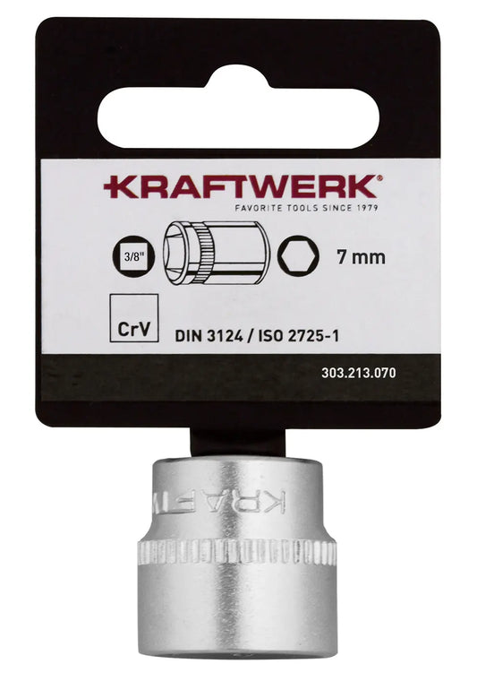 BASIC LINE 3/8" STECKSCHLÜSSELEINSATZ 7 MM MIT HÄNGER KRAFTWERK BASIC LINE