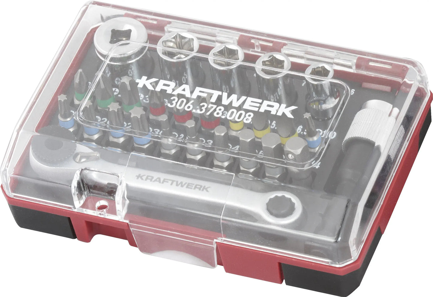 BIT BOX MIT MINI RATSCHENSCHLÜSSEL 1/4" S2 , 27 TLG. KRAFTWERK