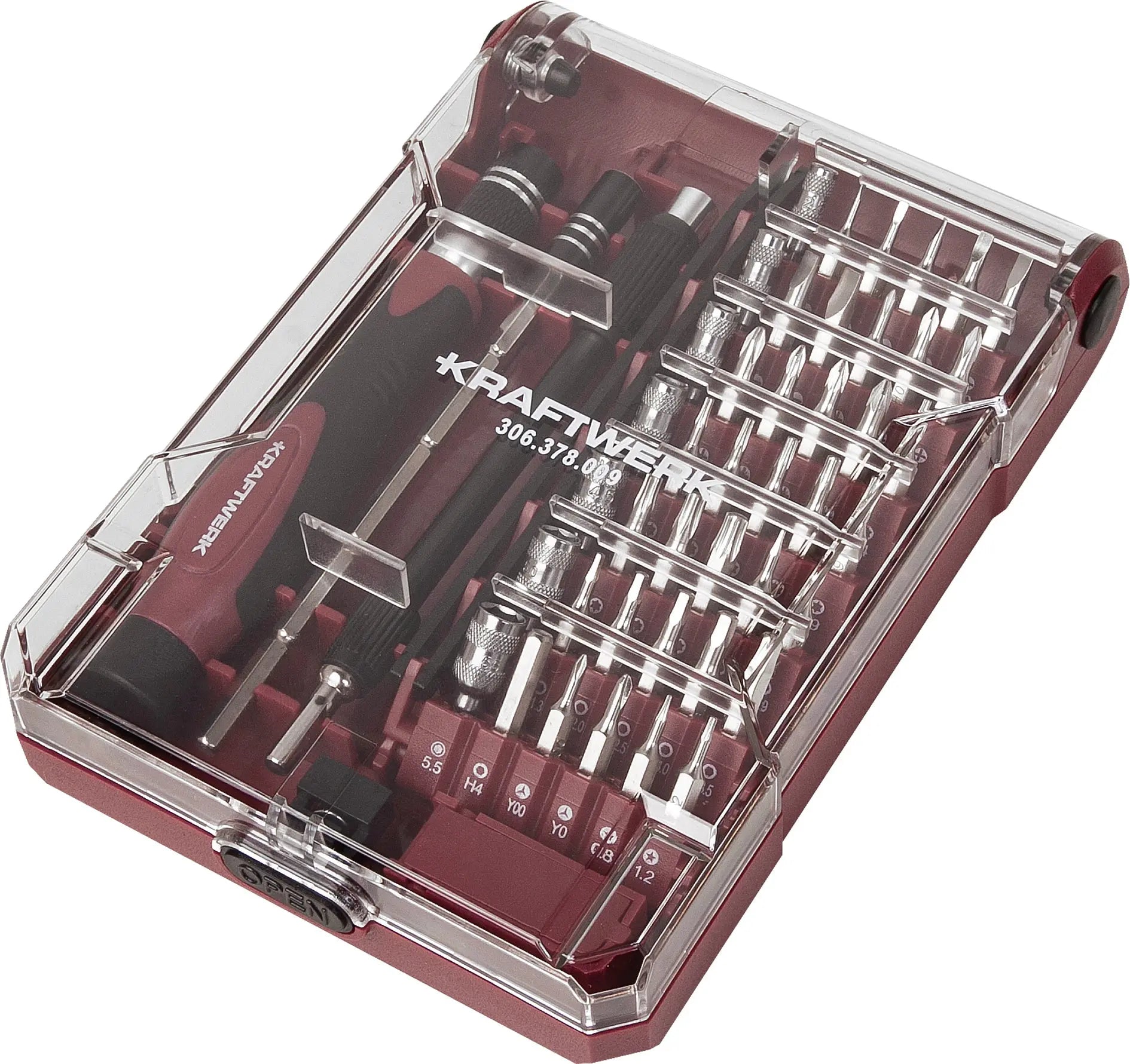 BIT BOX MIT PRÄZISIONS SCHRAUBENDREHER 1/4", 45-TLG. KRAFTWERK