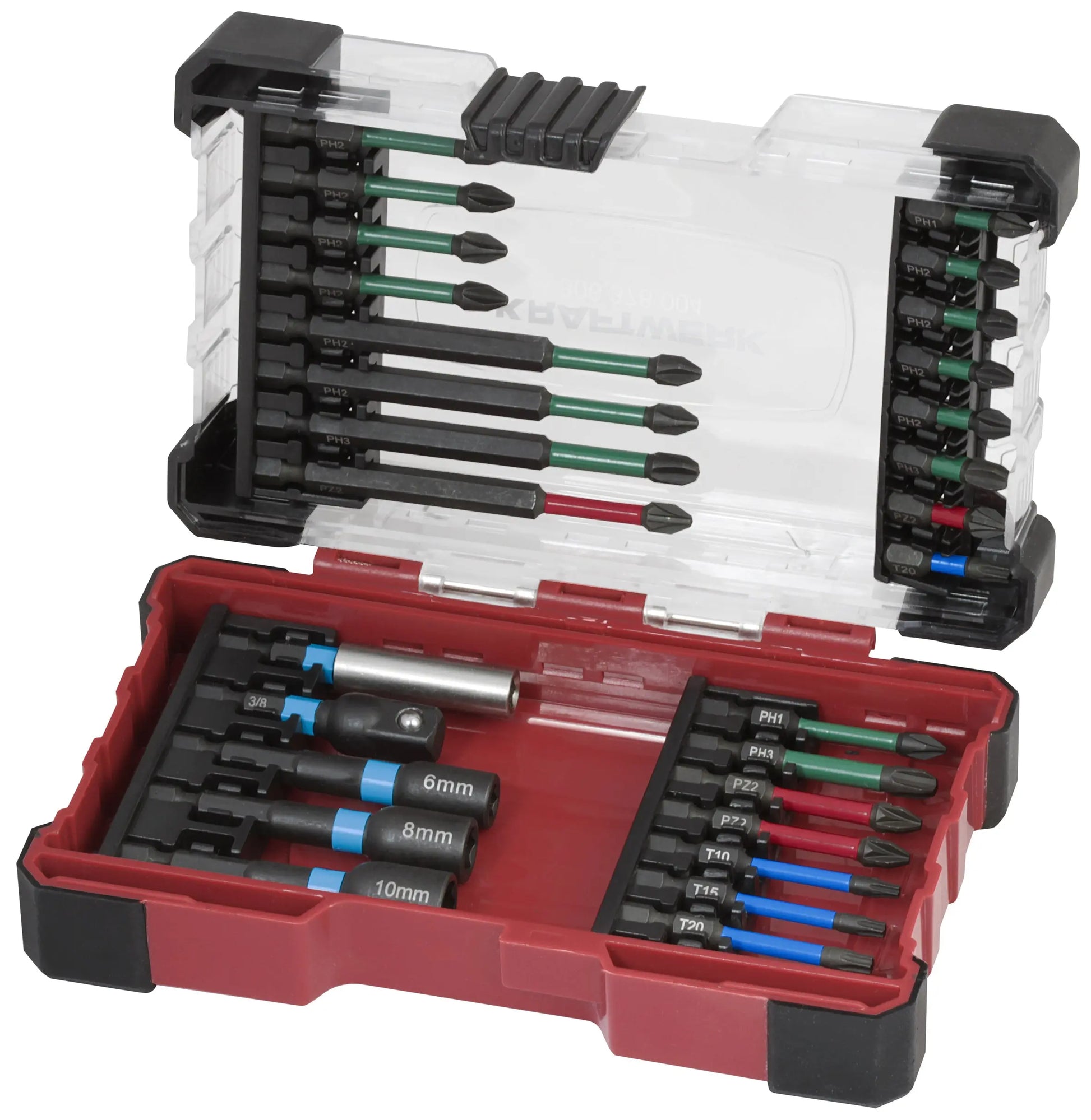 BIT BOX PROFI IMPACT CONTROL 1/4" SATZ,  29-TLG. KRAFTWERK