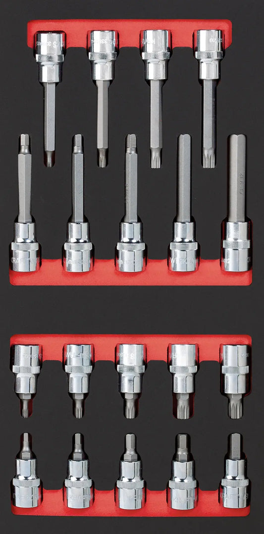 BIT-STECKSCHLÜSSELSATZ 1/2" 19-TLG. 20X40 EINLAGE KRAFTWERK PRO LINE