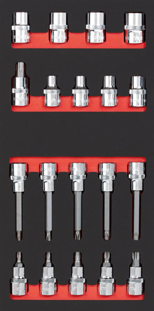 BIT-STECKSCHLÜSSELSATZ 1/2" TX 19-TLG. 20X40 EINLAGE KRAFTWERK PRO LINE