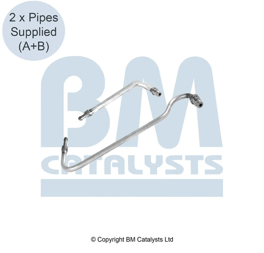 BM Druckrohr für OPEL VIVARO B 1.6 Vor und nach DPF | Euro 5 | OEM: 208155642R BM CATALYSTS