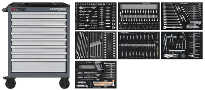 BT700 WERKSTATTWAGEN, 8 SCHUBLADEN, BASIC, 350-TLG. KRAFTWERK