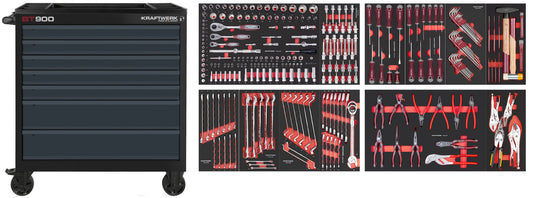 BT900 WERKSTATTWAGEN, 7 SCHUBLADEN, PRO + HT, ANTHR,272-TLG. KRAFTWERK