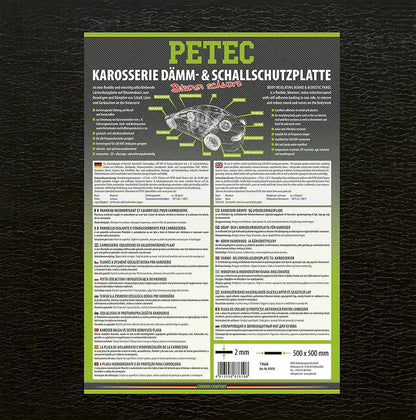 Bitumen - Dämm-& Schallschutzplatte - 500 x 500 x 2 mm PETEC