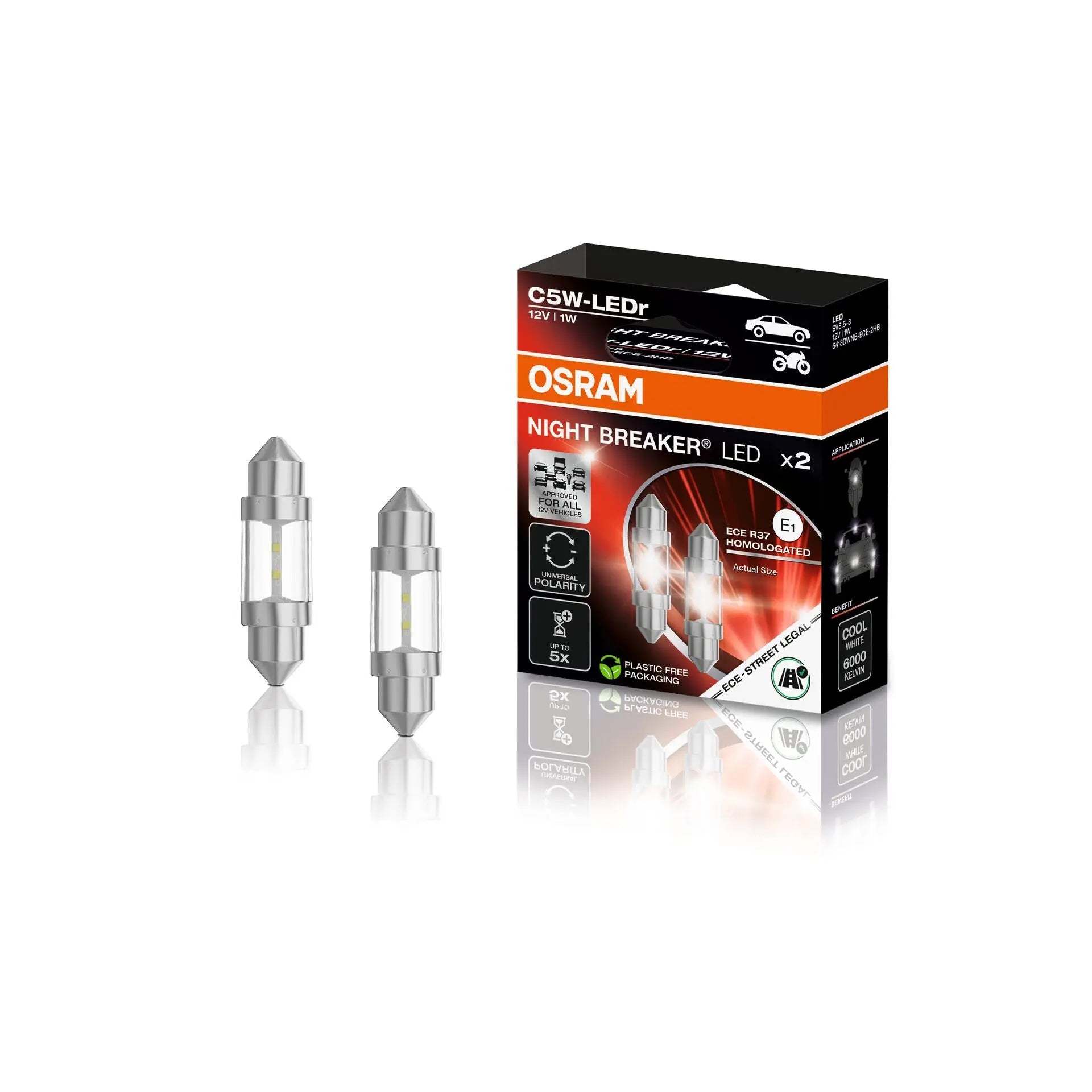 C5W NIGHT BREAKER LED ECE StVZO-Konforme LED 2 St. OSRAM OSRAM