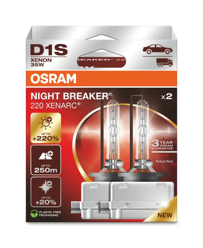 D1S 35W XENARC® NIGHT BREAKER® LASER +220% 3 Jahre Garantie* 2 St. OSRAM OSRAM