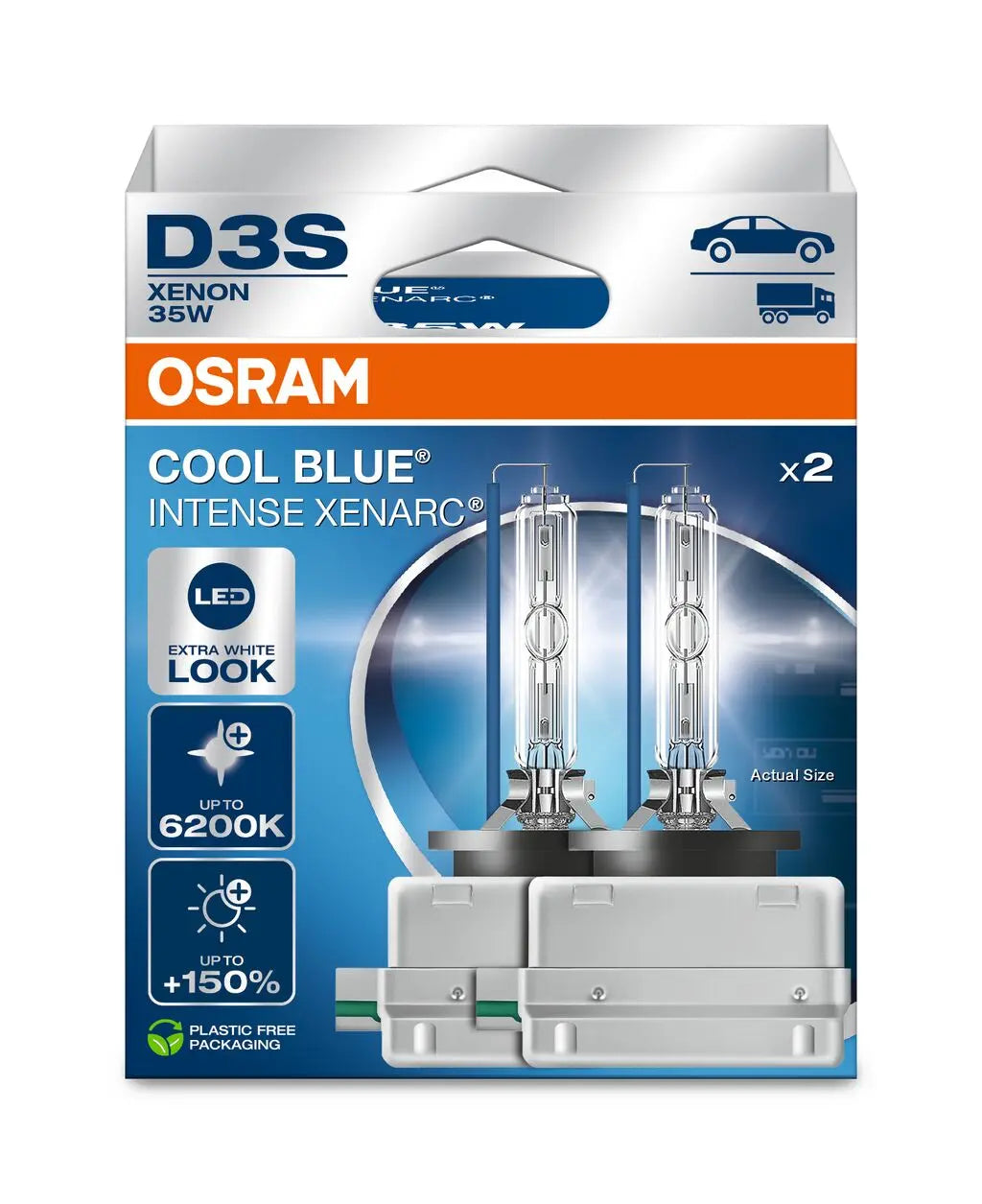 D3S 12V+24V 35W PK32d-5 XENARC COOL BLUE INTENSE NextGen. 6200K +150% 2st. OSRAM OSRAM