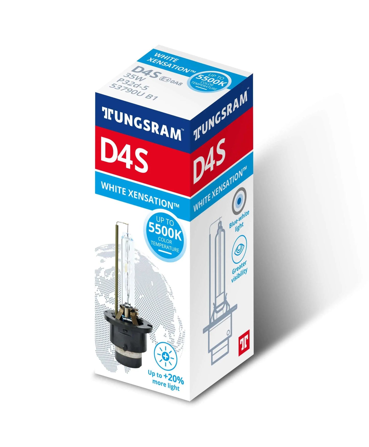 D4S 35W P32d-5 WHITE Xensation 5500K +20% Xenon  General Electric Tungsram
