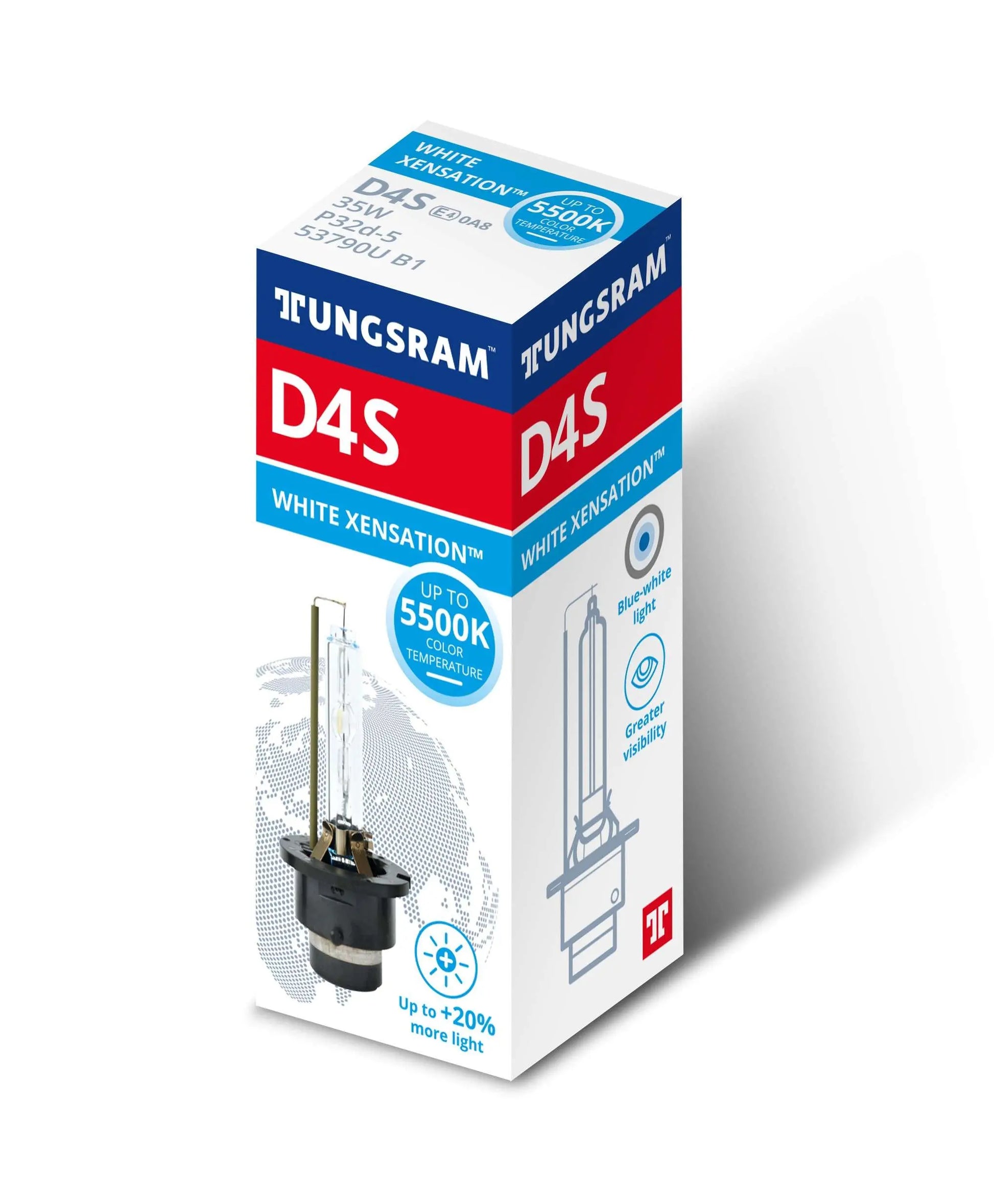D4S 35W P32d-5 WHITE Xensation 5500K +20% Xenon  General Electric Tungsram