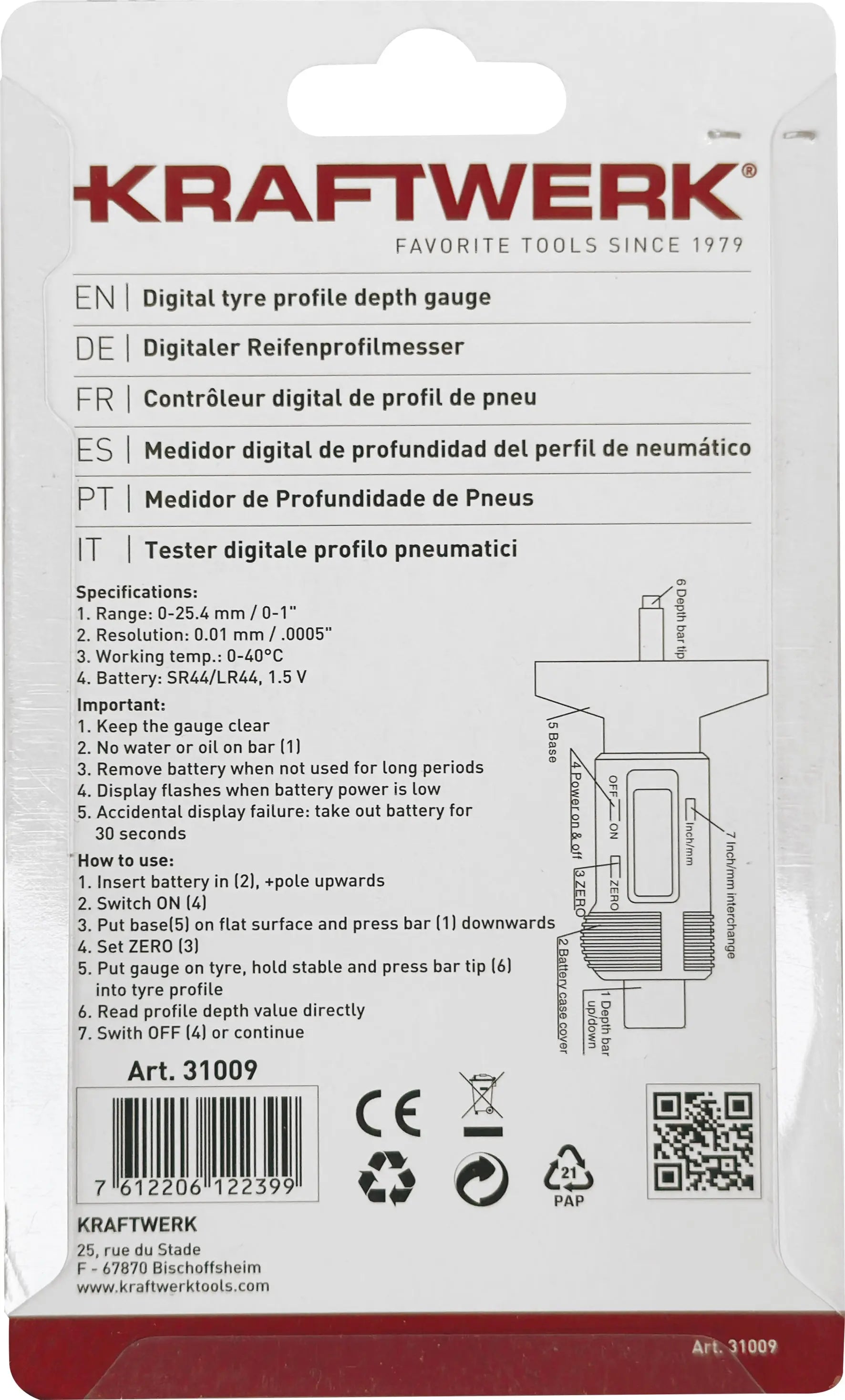 DIGITAL REIFENPROFILMESSER KRAFTWERK