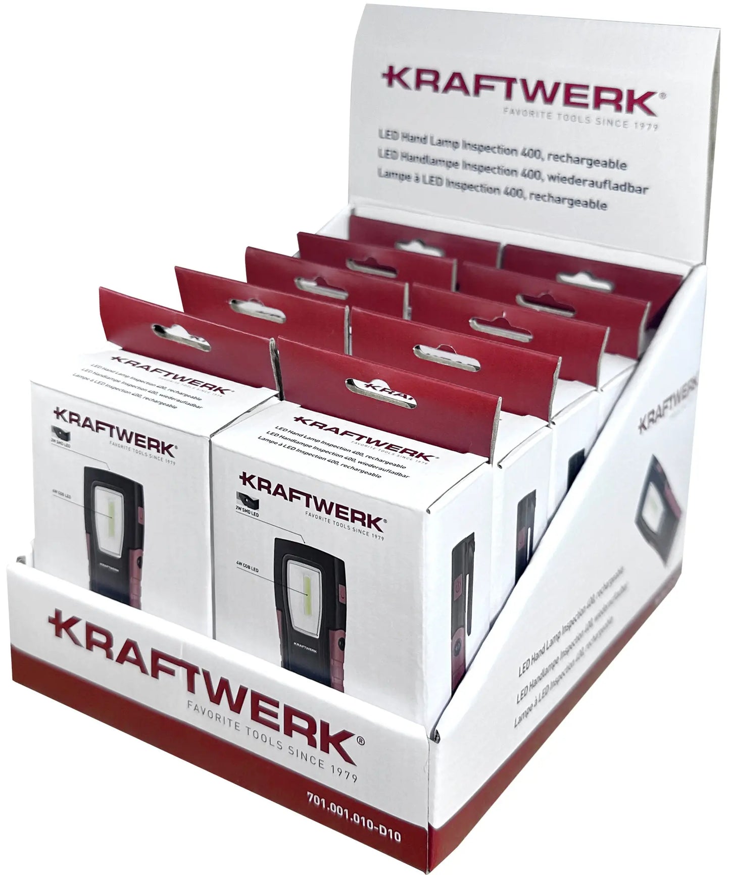DISPLAY MIT 10X LED HANDLAMPE INSPECTION 400 KRAFTWERK