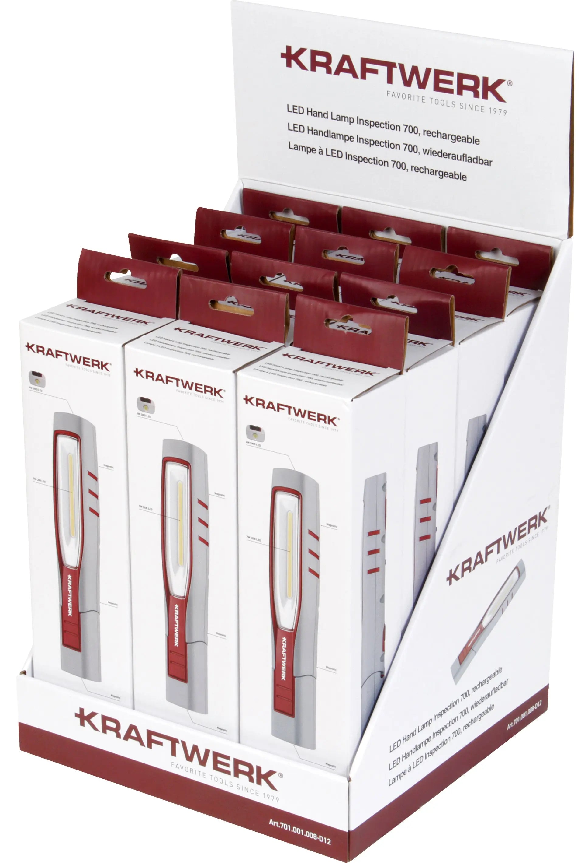 DISPLAY MIT 12X LED HANDLAMPE INSPECTION 700 KRAFTWERK