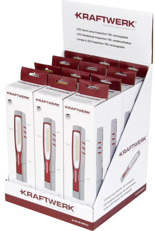 DISPLAY MIT 12X LED HANDLAMPE INSPECTION 700 KRAFTWERK