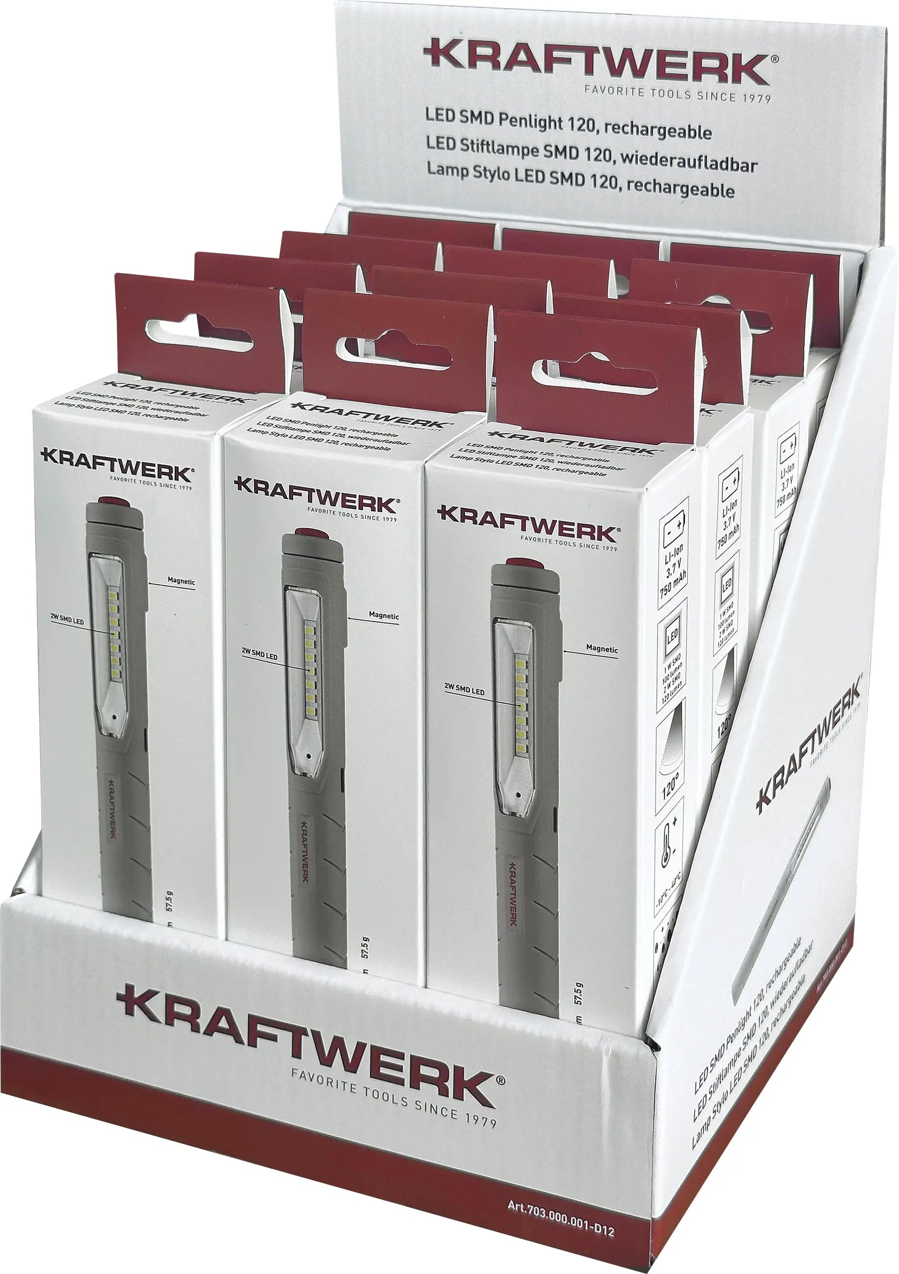 DISPLAY MIT 12X LED STIFTLAMPE SMD 120 KRAFTWERK