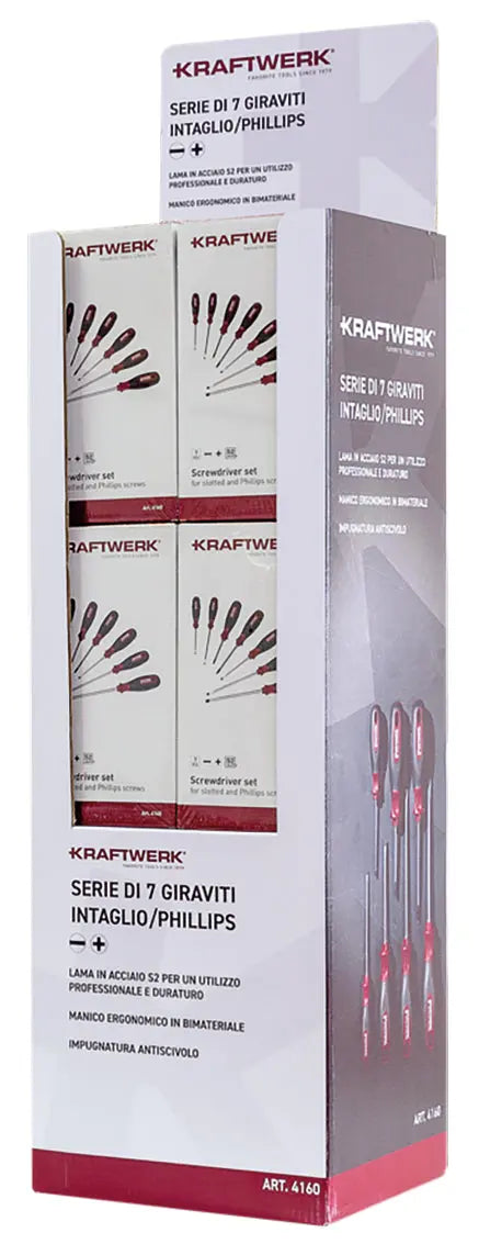 DISPLAY MIT 7-TLG. SCHRAUBENDREHER-SATZ SCHLITZ/PH, 24-TLG KRAFTWERK