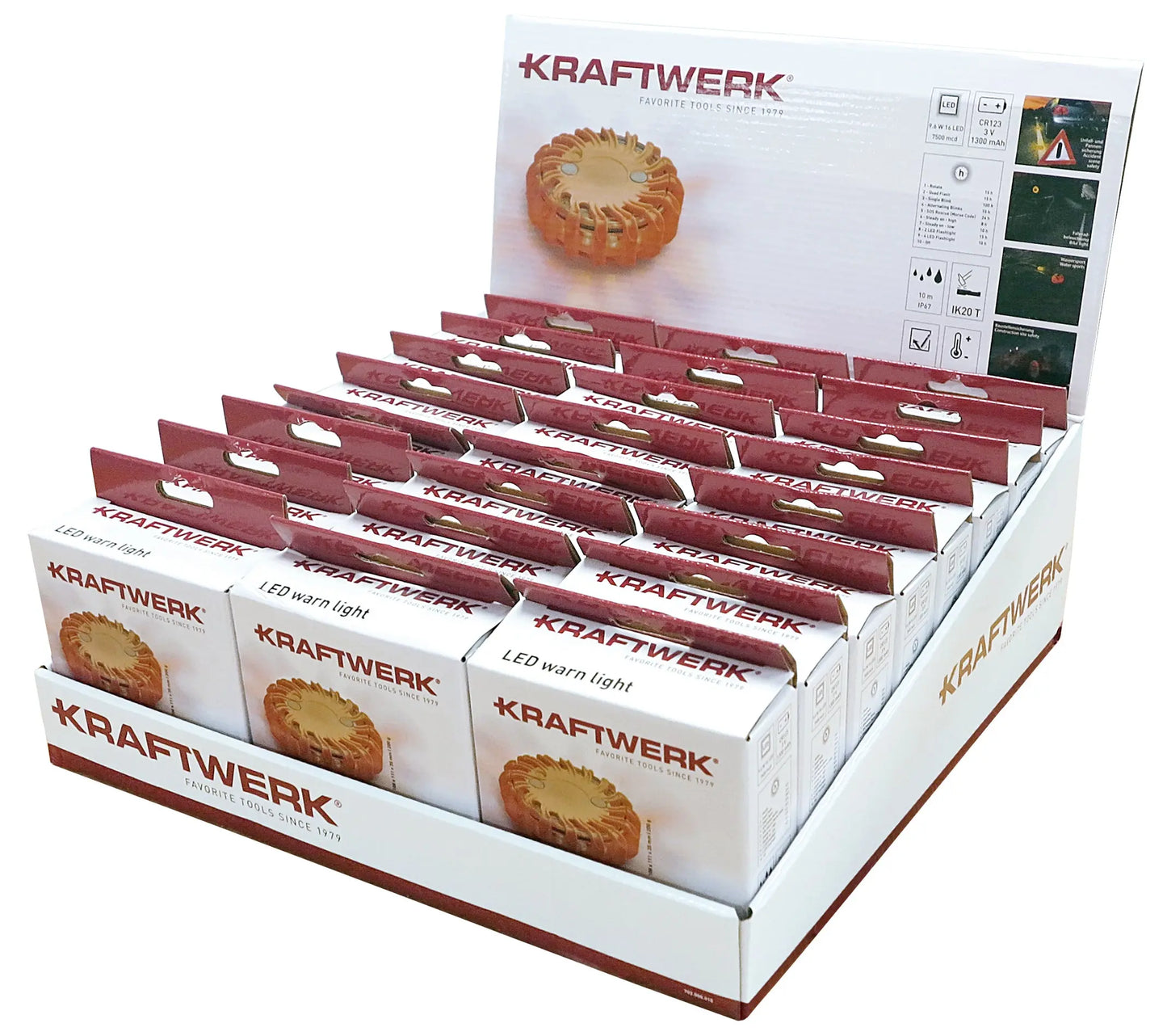 DISPLAY MIT 702.000.001 LED WARNLEUCHTE, 24-TLG KRAFTWERK