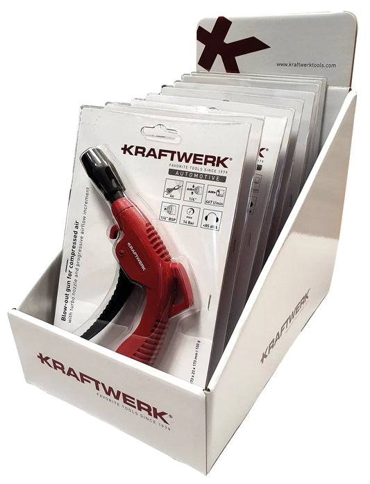 DISPLAY MIT TURBO-POWER-LUFTBLASPISTOLE, 10-TLG. KRAFTWERK