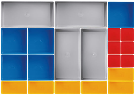 EINSATZBOXEN-SET, 21-TEILIG, 45 MM HOCH KRAFTWERK