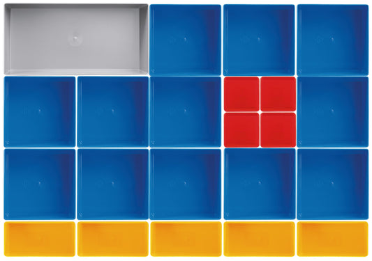 EINSATZBOXEN-SET, 22-TEILIG, 45 MM HOCH KRAFTWERK