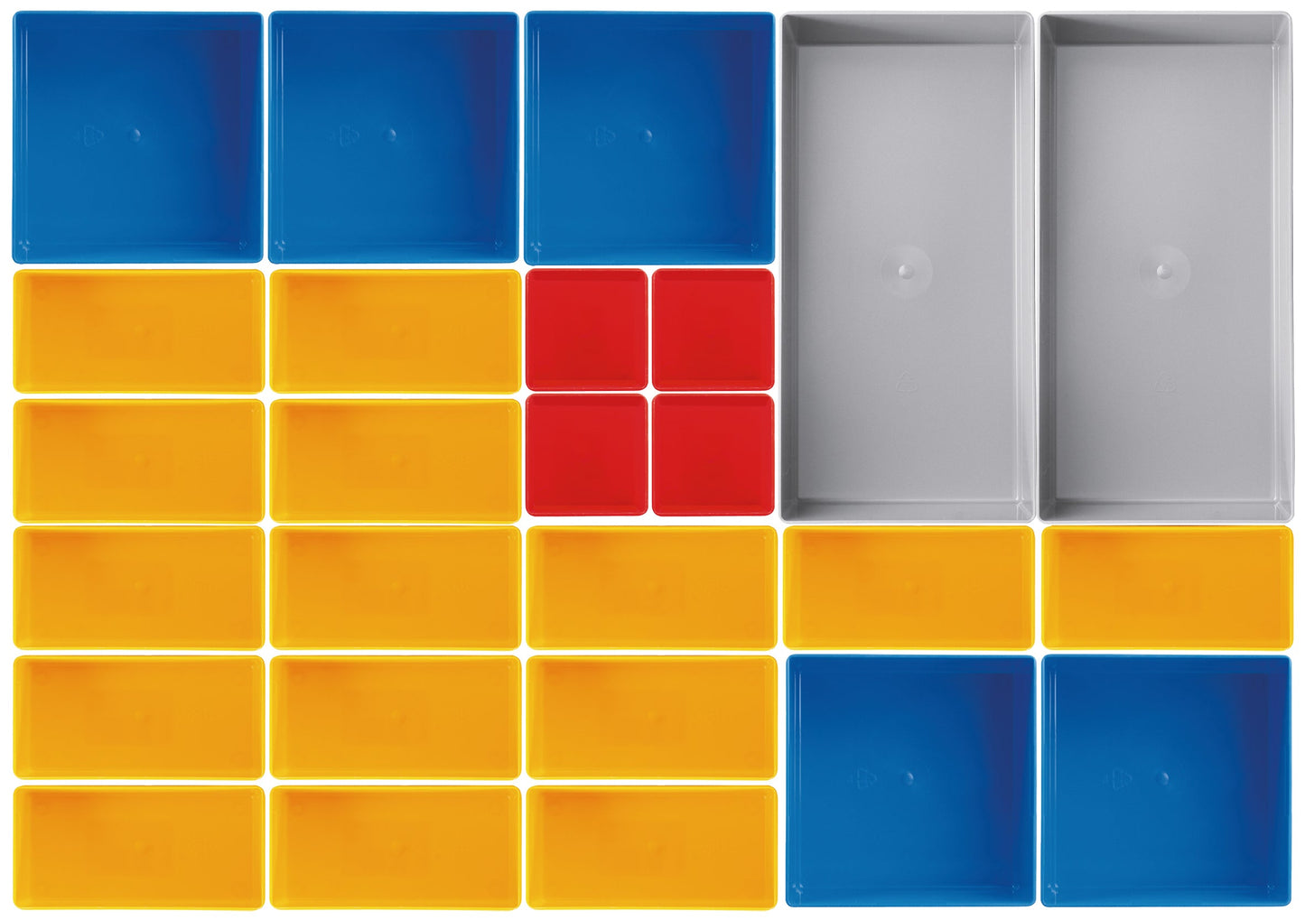 EINSATZBOXEN-SET, 26-TEILIG, 45 MM HOCH KRAFTWERK