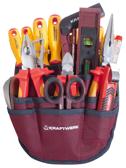 ELEKTRIKER-WERKZEUGSATZ IN GÜRTELTASCHE KRAFTWERK