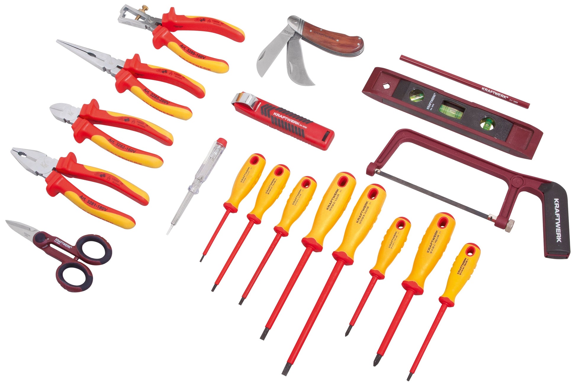 ELEKTRIKER-WERKZEUGSATZ IN GÜRTELTASCHE KRAFTWERK