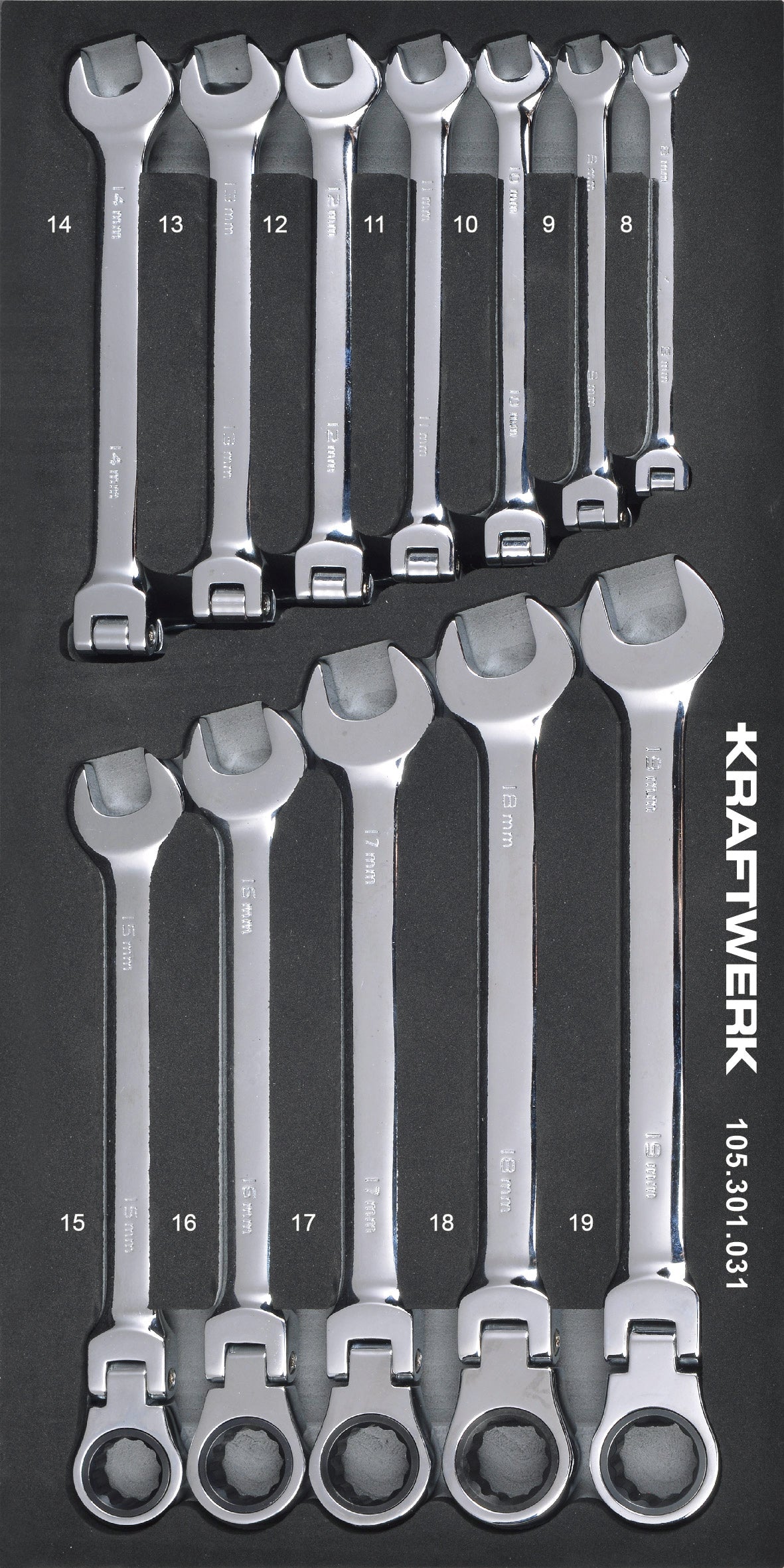 GELENK-RING-RATSCHEN SATZ 12-TLG. 20X40 EINLAGE KRAFTWERK BASIC LINE