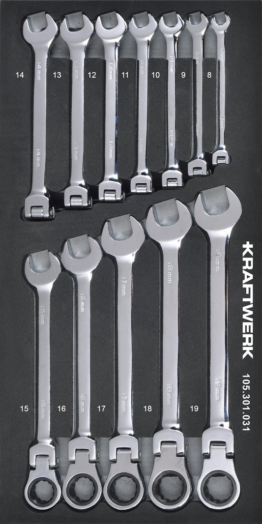 GELENK-RING-RATSCHEN SATZ 12-TLG. 20X40 EINLAGE KRAFTWERK BASIC LINE