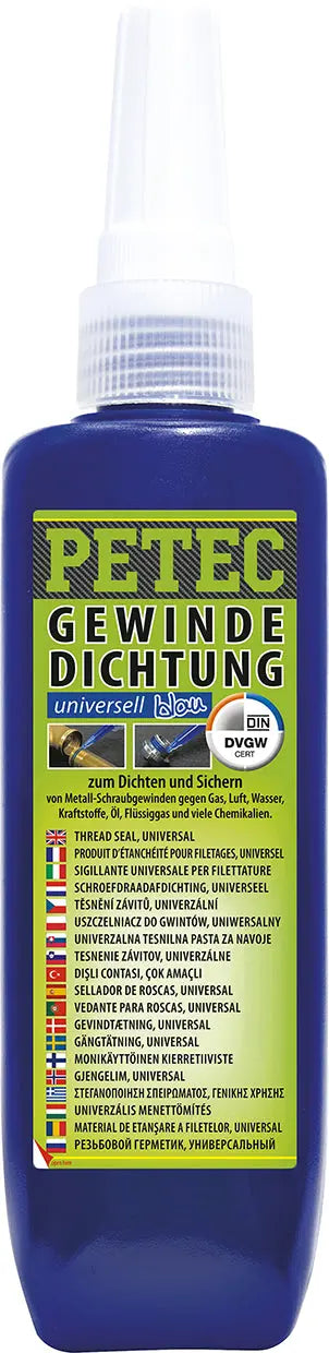 Gewindedichtung blau - 100 g Flasche PETEC